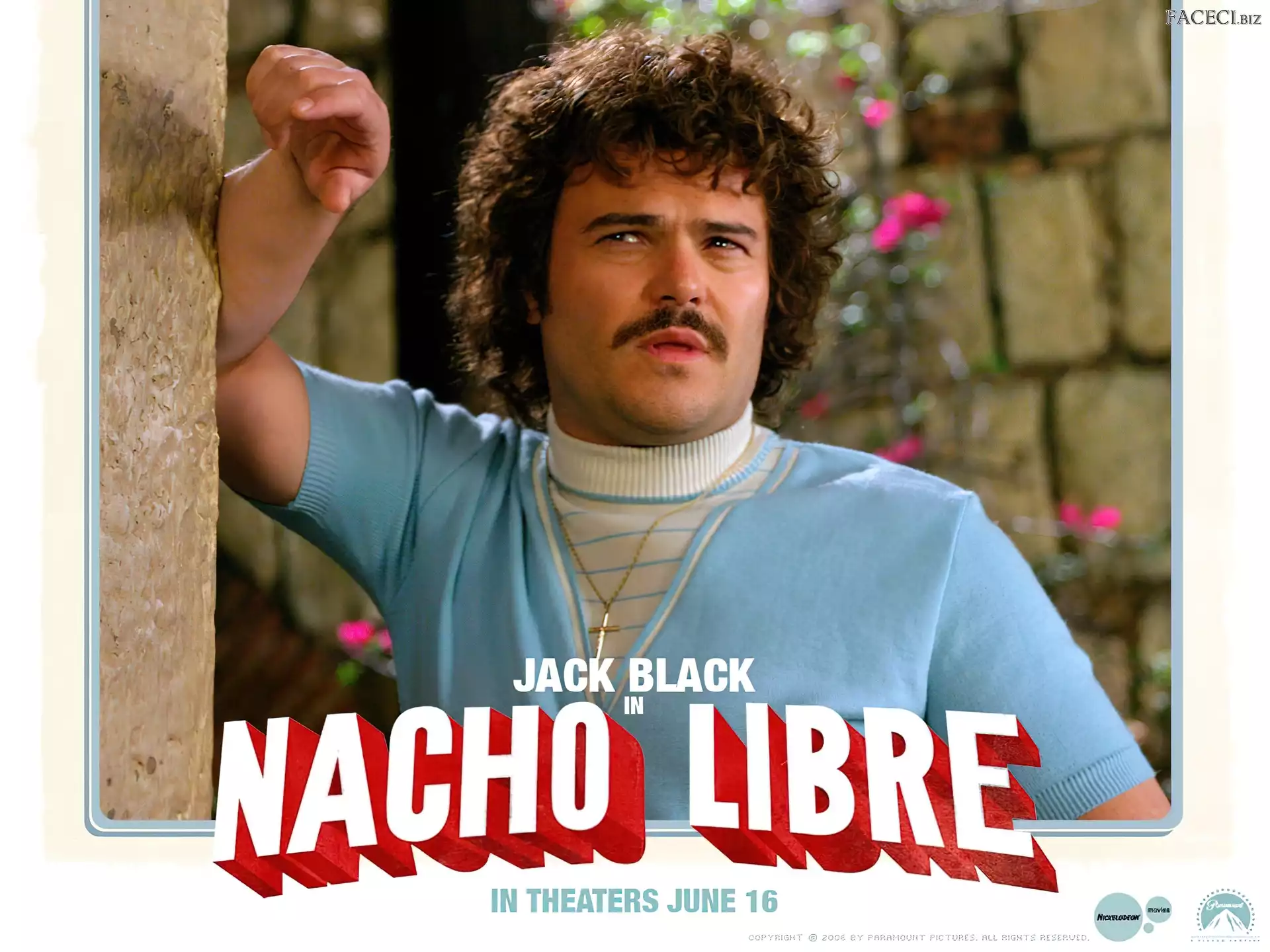 Jack Black, łańcuszek, Nacho Libre, mur