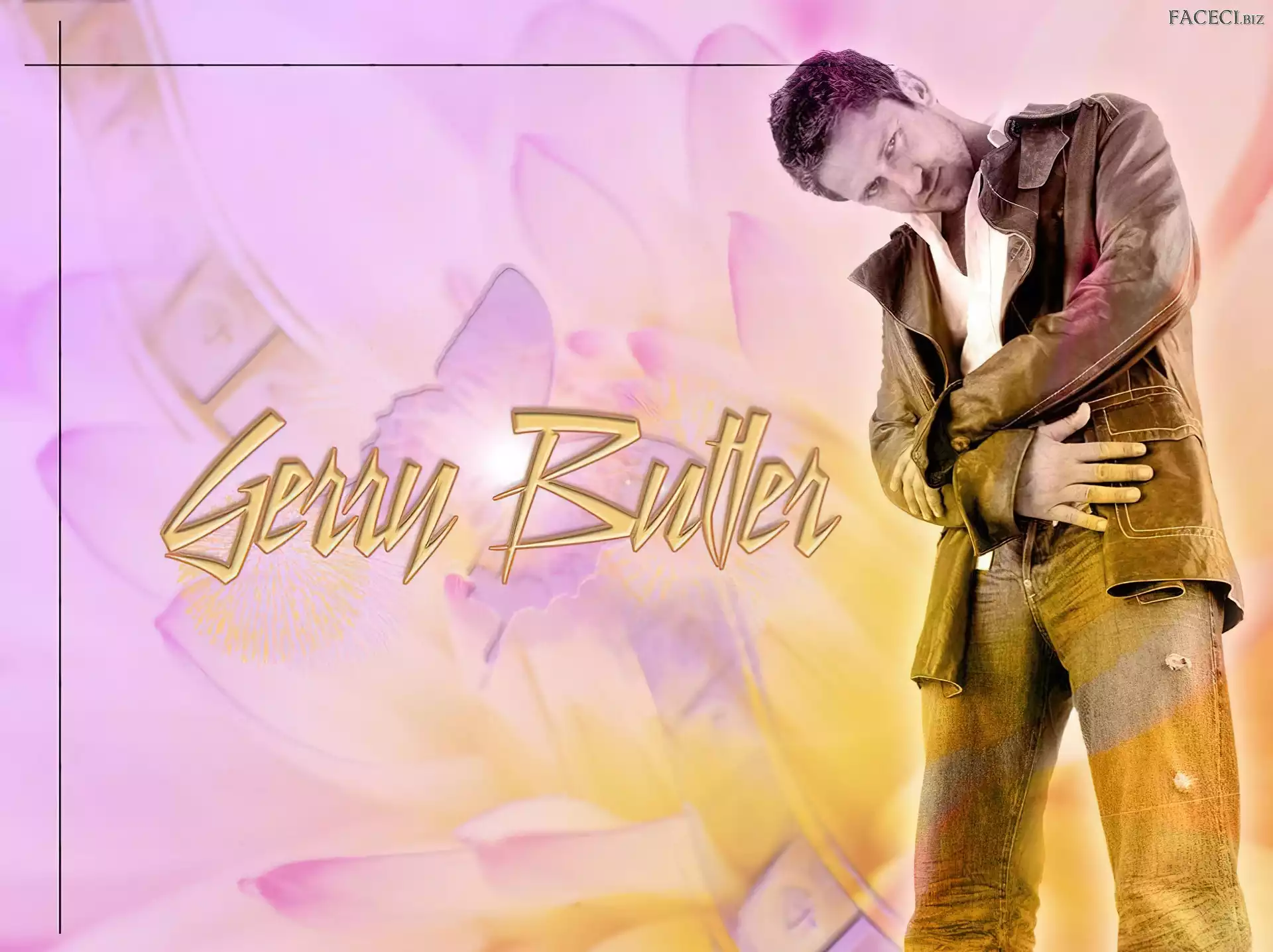 jeansy, Gerard Butler, kurtka